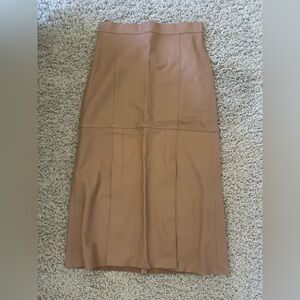 COS midi leather skirt